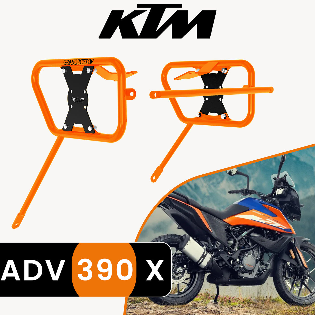 Saddle Stay for KTM 390 Adventure X - Orange & Black