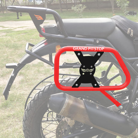 Saddle Stay (Pair) With Jerry Can Mounting for Royal Enfield Himalayan - Red & Black