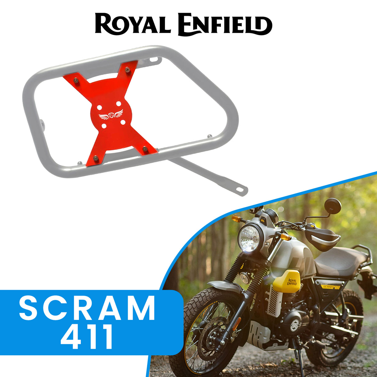 Saddle Stay for Royal Enfield Scram 411 - Silver-Red