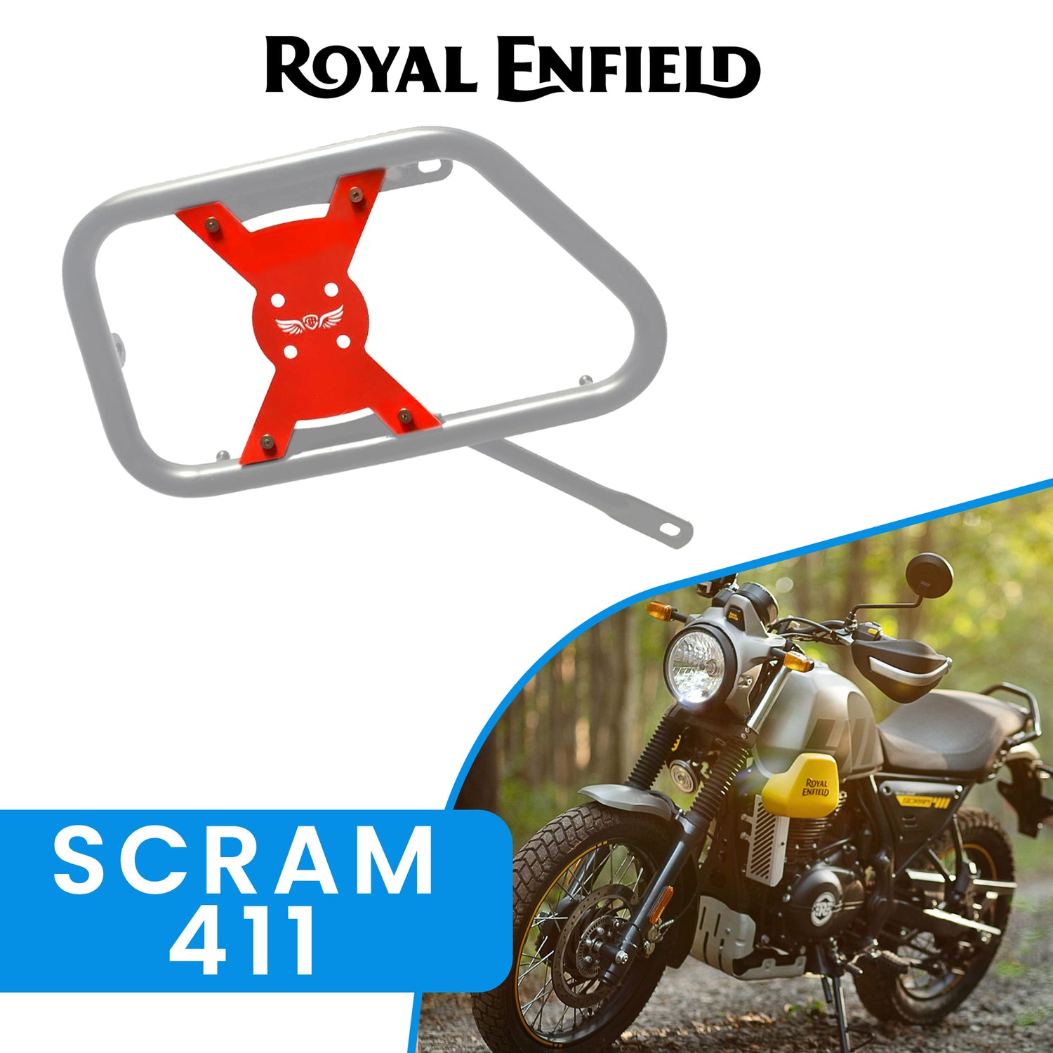 Saddle Stay for Royal Enfield Scram 411 - Silver-Red