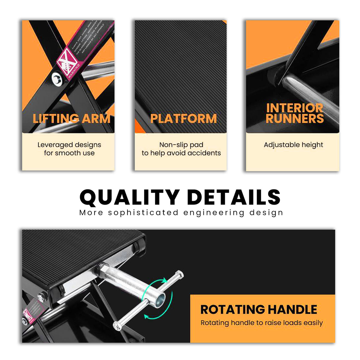 Motorcycle Scissor Jack for Cruiser, Dirt Bike, Sports Bike ATV