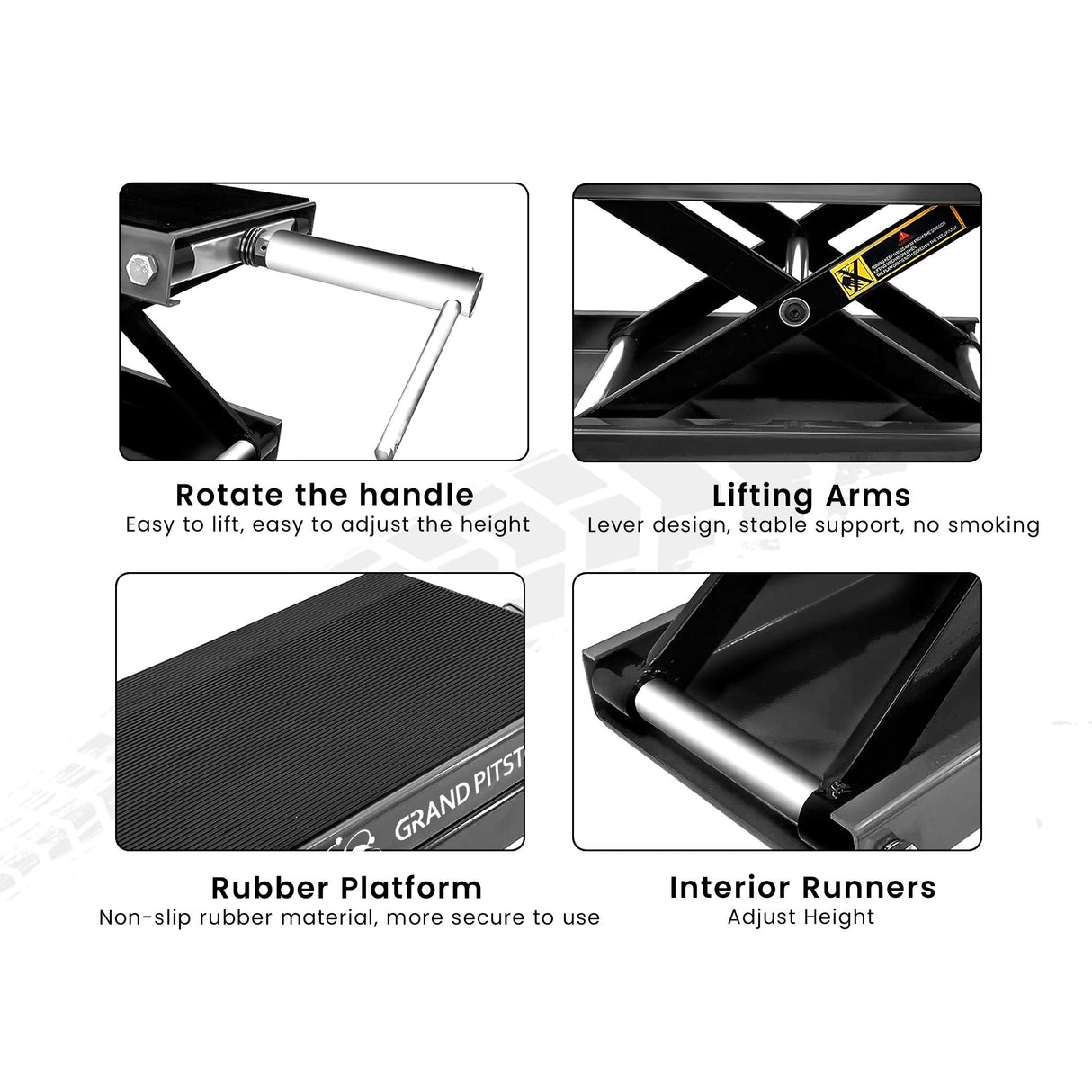 Motorcycle Scissor Jack for Cruiser, Dirt Bike, Sports Bike ATV