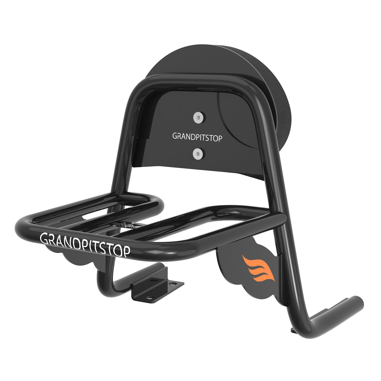 Toprack with Backrest & Parcel Shelf for Royal Enfield Interceptor - Black