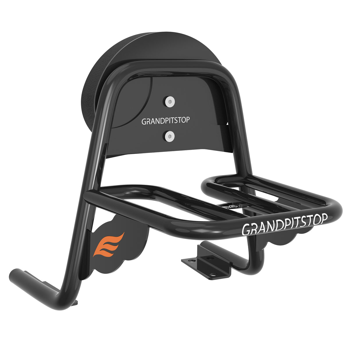 Toprack with Backrest & Parcel Shelf for Royal Enfield Interceptor - Black