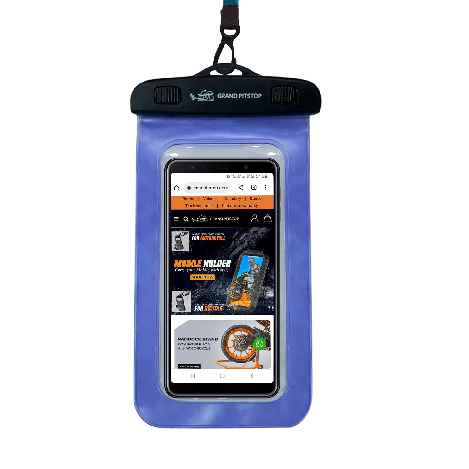 Universal Waterproof Mobile Pouch for phones up to 7.0 inches - Blue