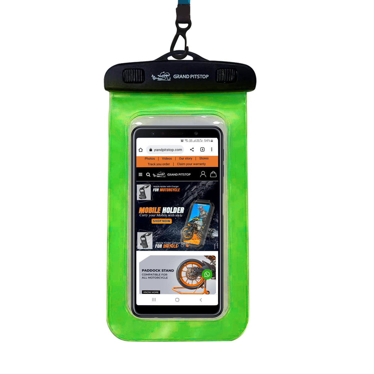 Universal Waterproof Mobile Pouch for phones up to 7.0 inches - Green
