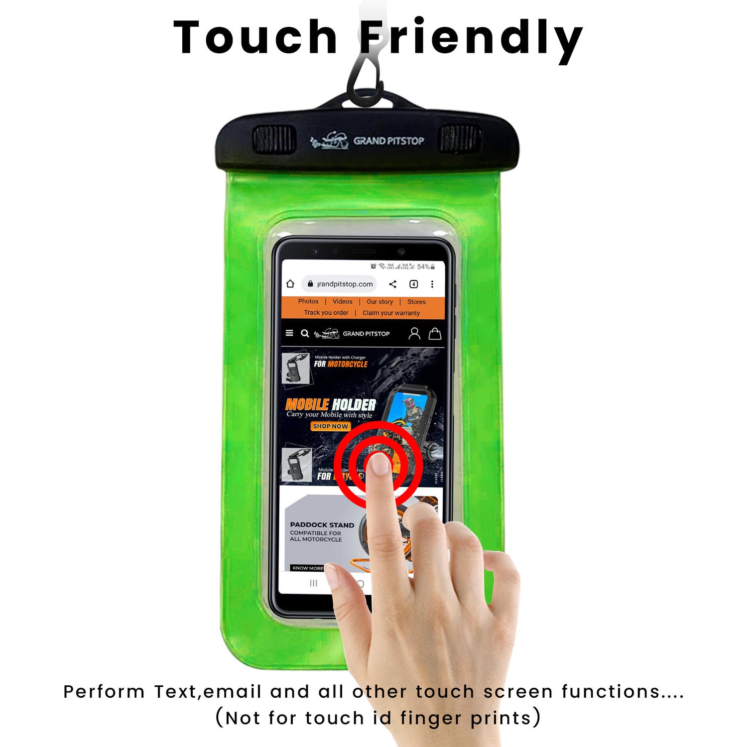 Universal Waterproof Mobile Pouch (Pack of 2) for phones up to 7.0 inches - Green