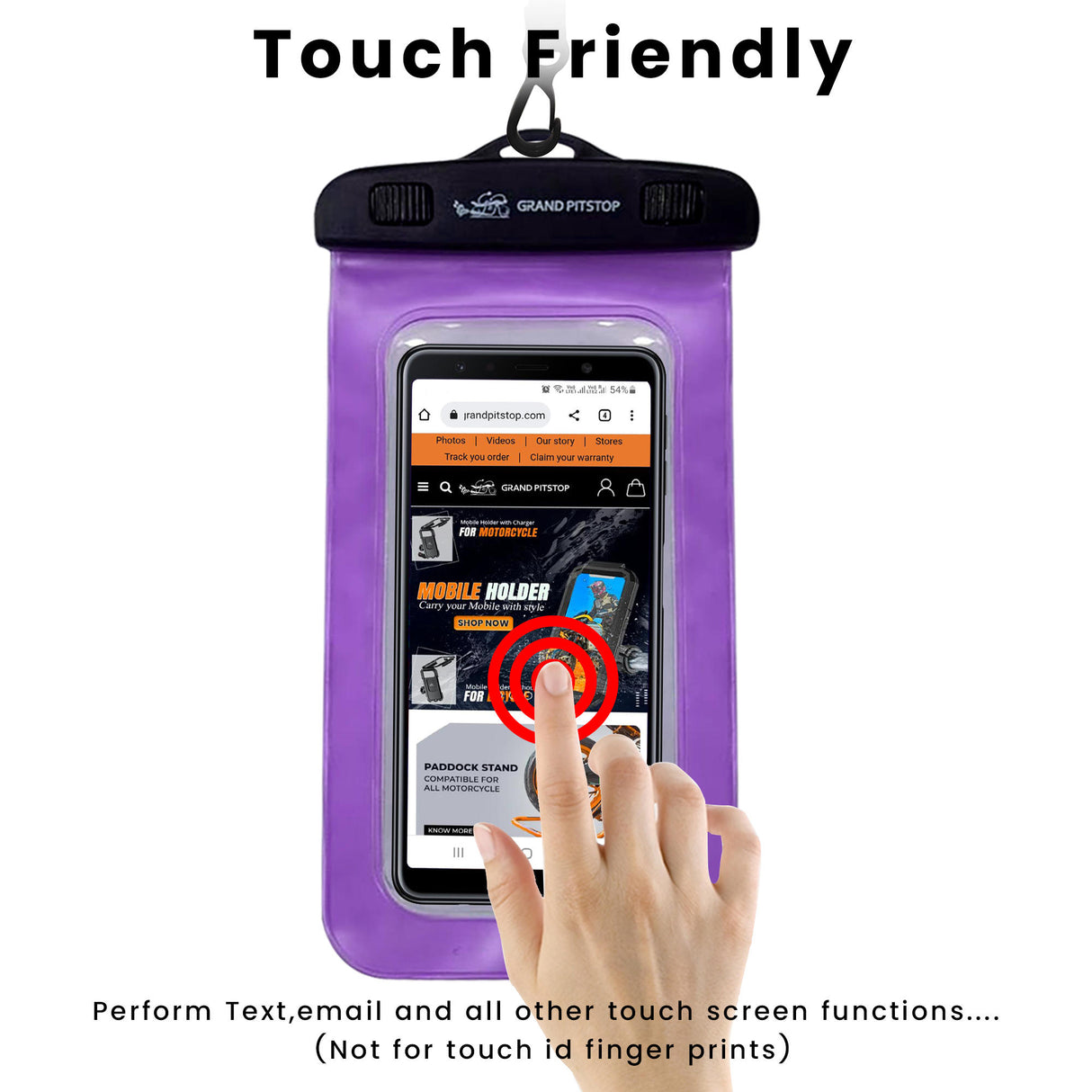 Universal Waterproof Mobile Pouch for phones up to 7.0 inches - Purple