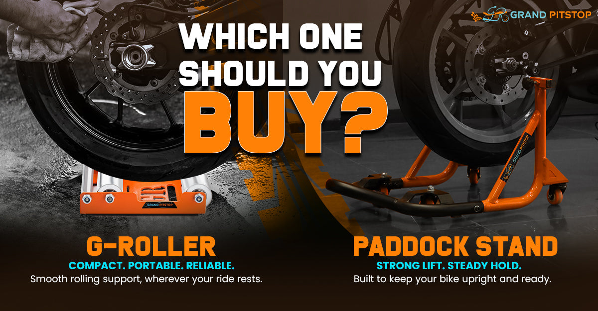 Comparison between Paddock Stand and GRoller featuring products by GrandPitstop 