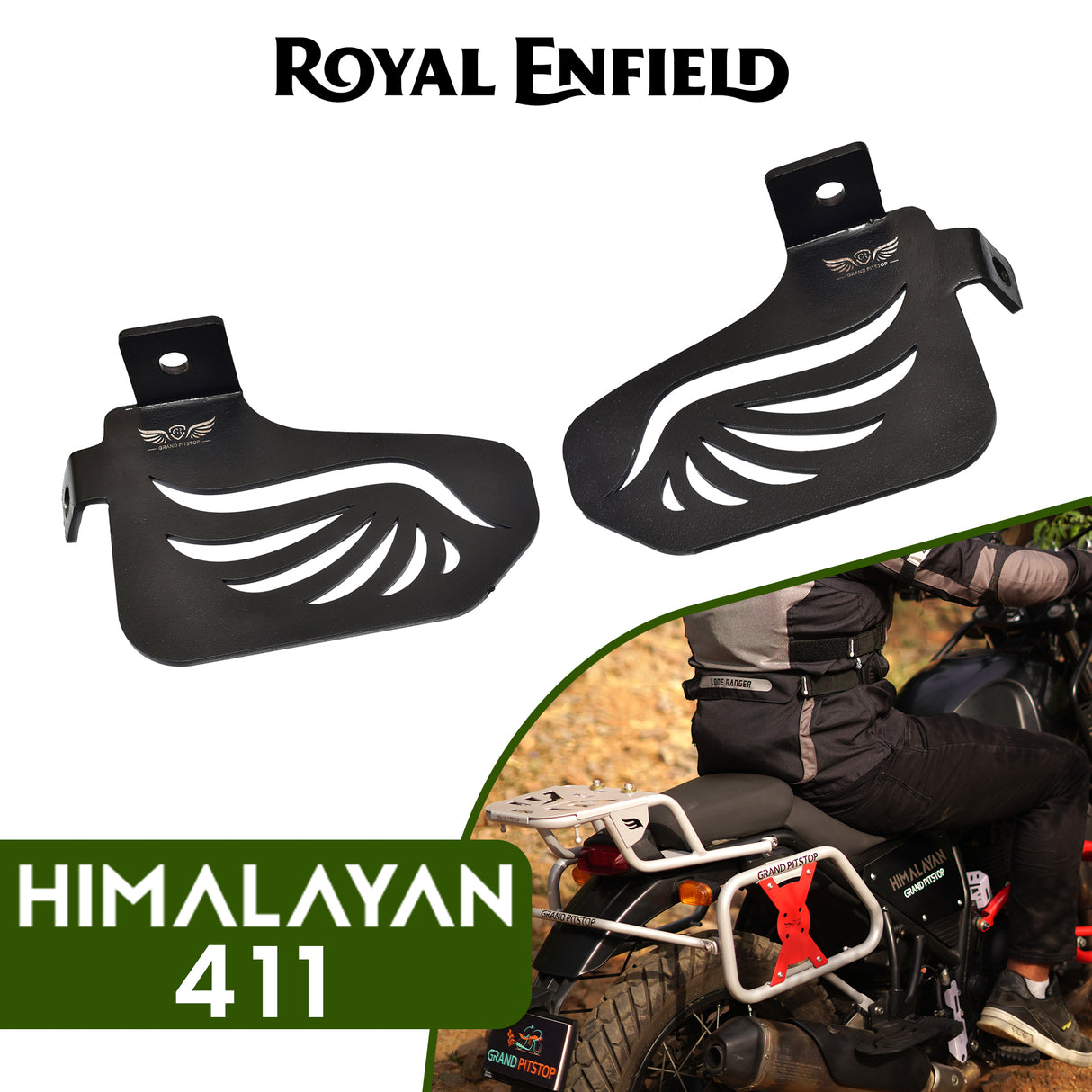 Pillion Footrest-Pair For Royal Enfield Himalayan - BS6 Model (2020-2021) - Black