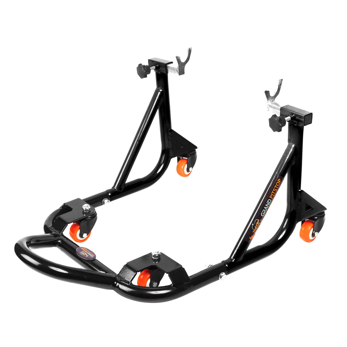 Dismantlable Rear Paddock Stand With 360 Rotation & Skate Wheels (Bike Wt upto: 280 kgs) - Black