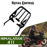 Extended Top Rack-Carrier without Plate, compatible with Pillion Backrest For Royal Enfield Himalayan-Black