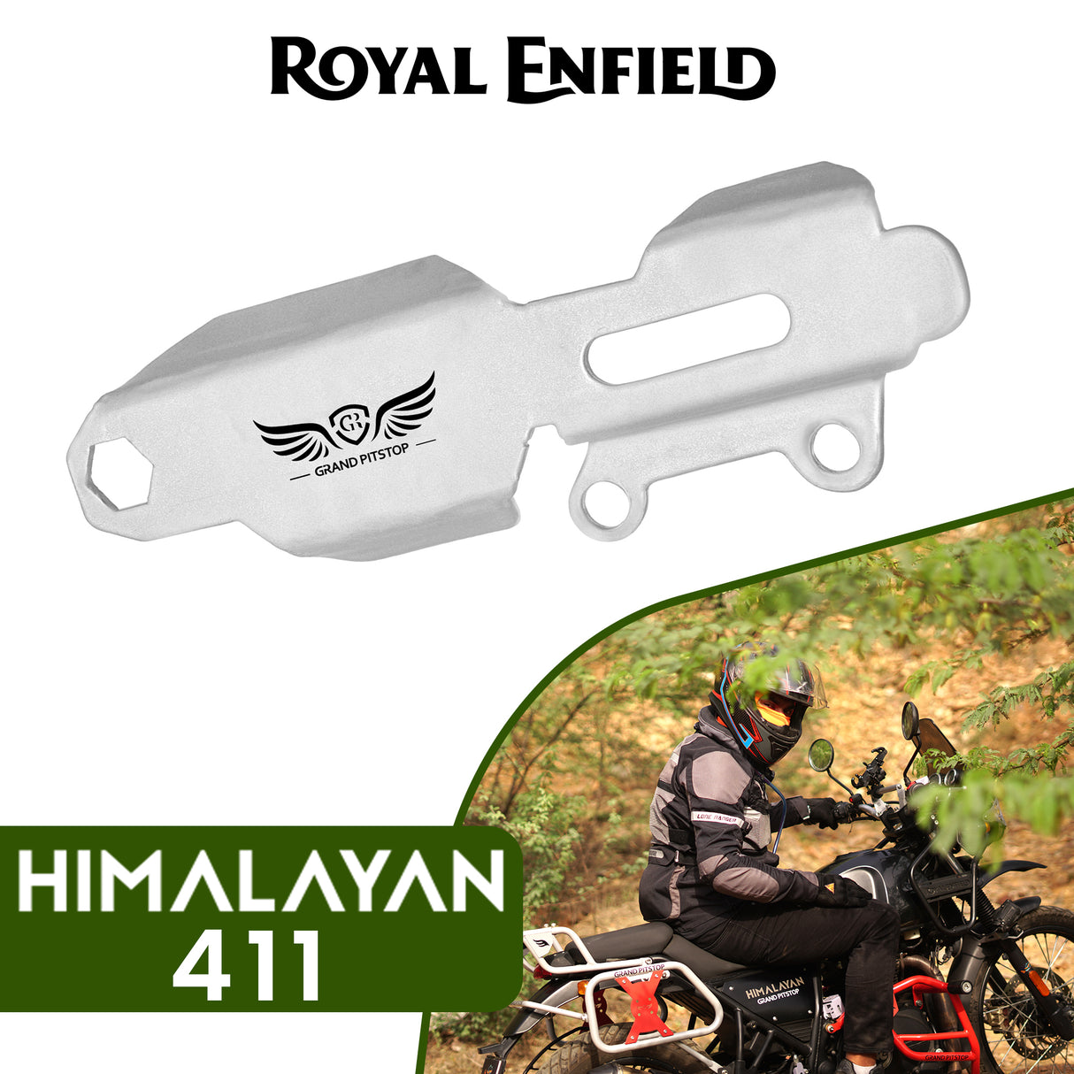 Master Cylinder Protector For Royal Enfield Himalayan - BS4-BS6 Model (2019-2021) - Silver