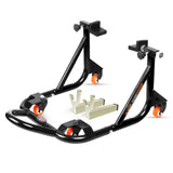 Dismantlable Rear Paddock Stand With 360 Rotation & Skate Wheels (Bike Wt upto: 280 kgs) - Black