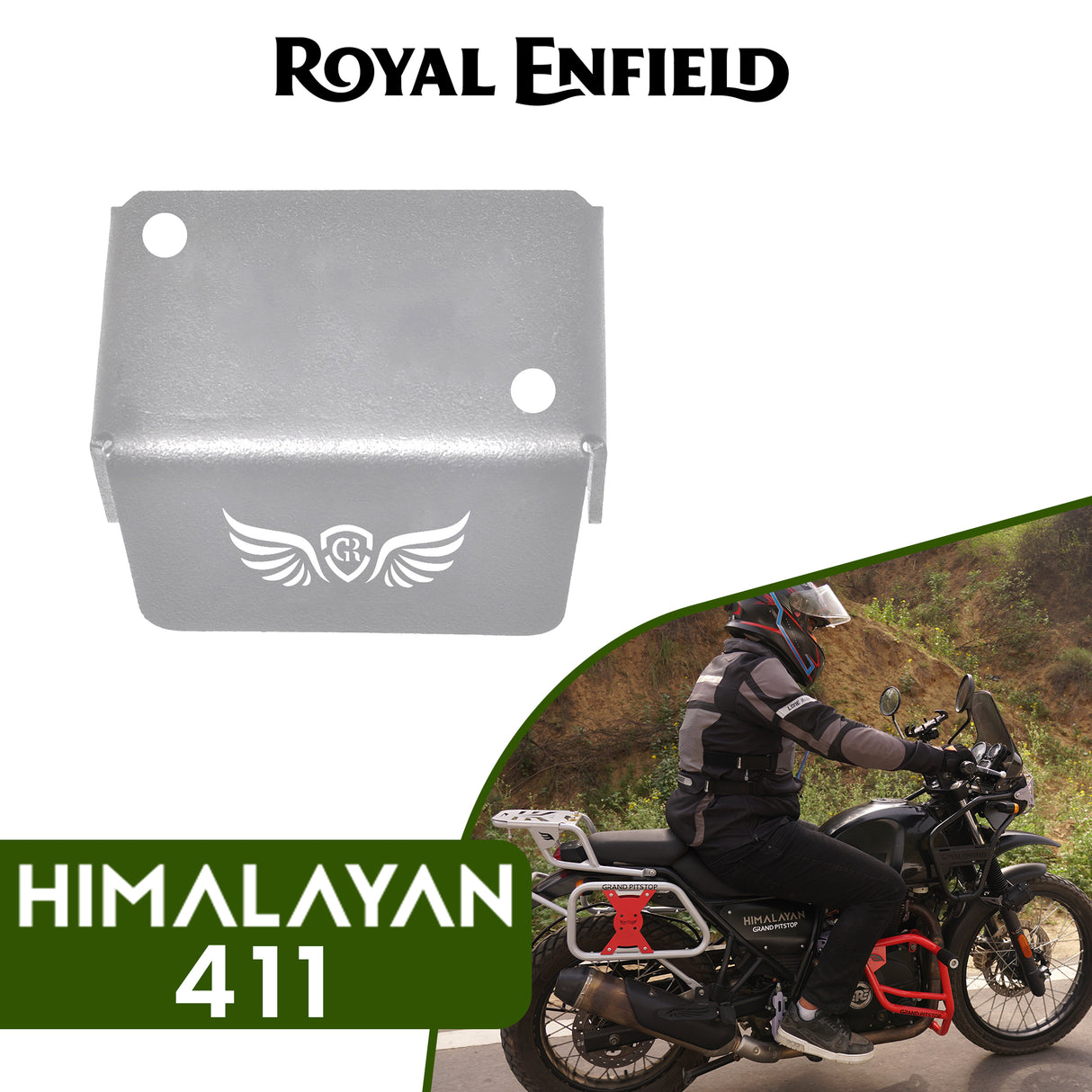 Front Fluid Reservoir Cover For Royal Enfield Himalayan - BS4-BS6 Model (2019-2021) - Silver