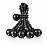 Bungee Balls With Reflecting  (8 Inches) - Set Of 10 - Black