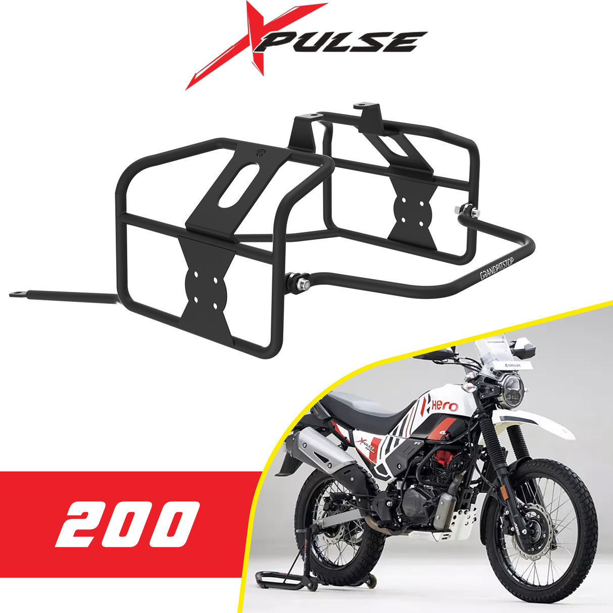 Saddle Stay for Hero Xpulse 200/400 - Black/Red