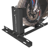 GRAND PITSTOP Universal Wheel Chock for Motorcycle Stand for Trailer Completely Adjustable Detachable Foldable Wheel Chock (Black-V2, 2000 lbs)