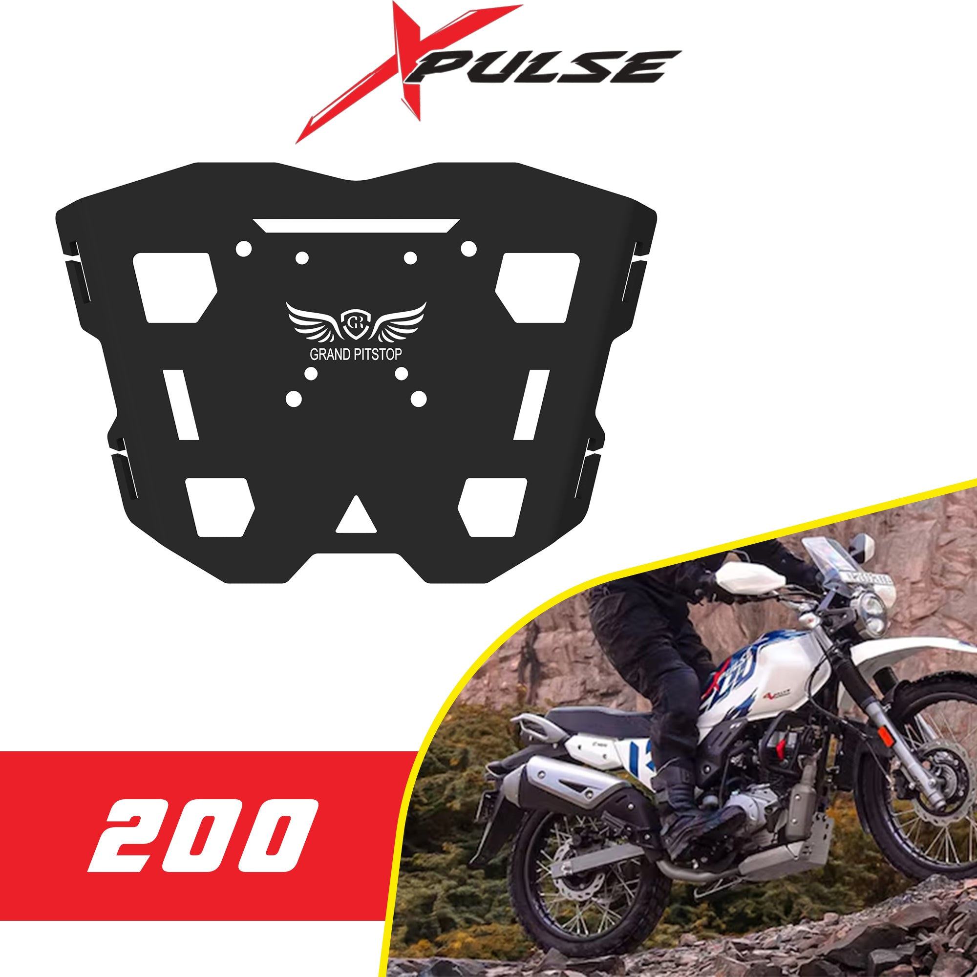 Buy Top Rack Plate for Hero Xpulse 200/400 - Black Online
