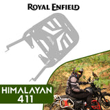 Extended Top Rack-Carrier with Plate, compatible with Pillion Backrest For Royal Enfield Himalayan-Silver