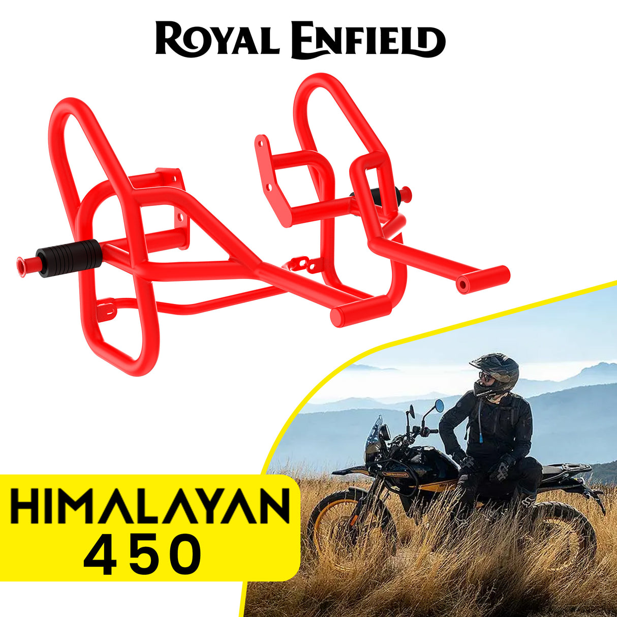 CRASH GUARD (PAIR)  for Royal Enfield Himalayan 450 - Red