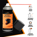 GRAND PITSTOP Helmet Cleaner Spray 160 ml | Antibacterial Foaming Helmet Interior Cleaner | Odor Remover | Safe for Skin & Hair | Deep Cleans Helmet Padding & Liner