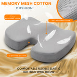 GRAND PITSTOP Ultimate Pro Seat Cushion | Relieves Back & Coccyx Pain | Cool Gel Memory Foam for Orthopedic Support | Weight up to 120 kg | for Long Sitting Hours on Office/Home Chair/Car | Grey