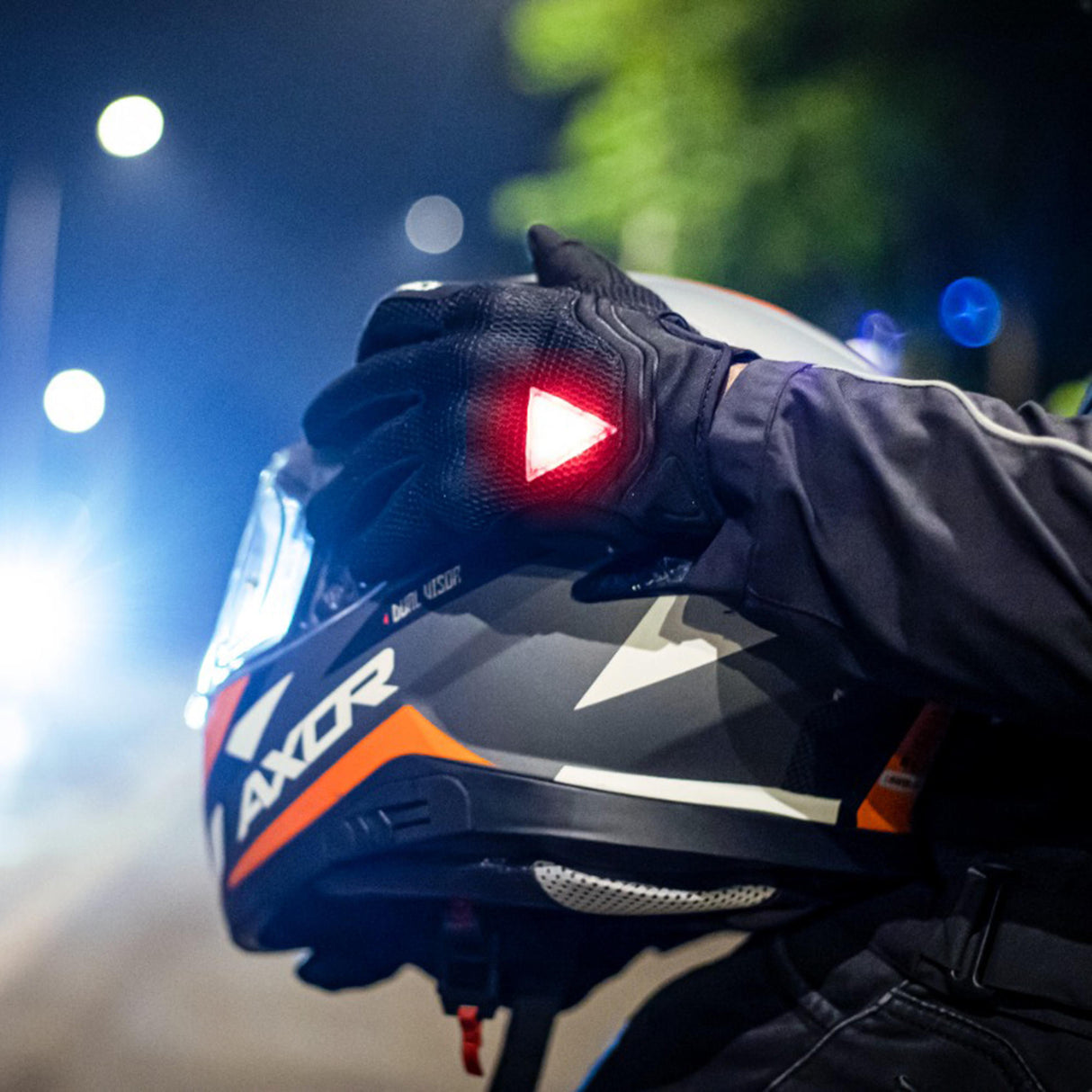 Night Wing Motorcycle Gloves - White