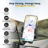 Cool Grip B3 Bike Mirror Mount Mobile Holder with One Click Locking - Black