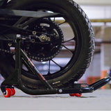 Dismantlable Rear Paddock Stand With 360 Rotation & Skate Wheels (Bike Wt upto: 280 kgs) - Black