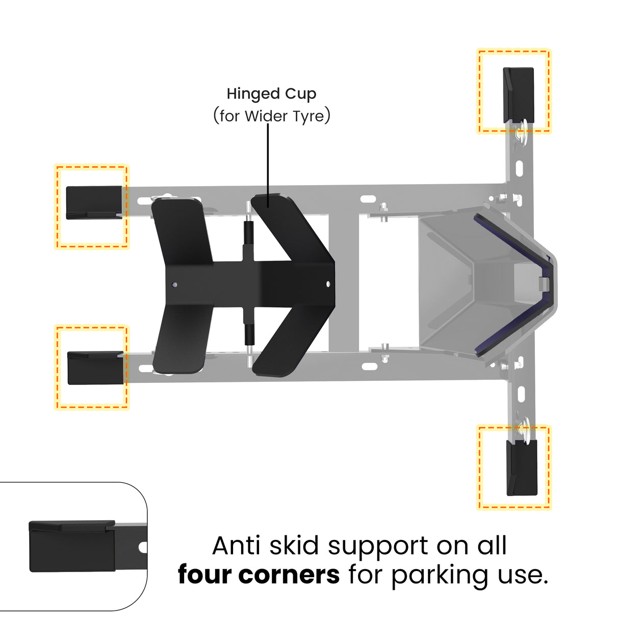 Universal Parking Stand for Bikes- Black
