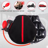 Air Comfy Seat Cushion for Medical, Offices, Home, Motorcycle and Car Lumbar Support - Cruiser Premium with Pump