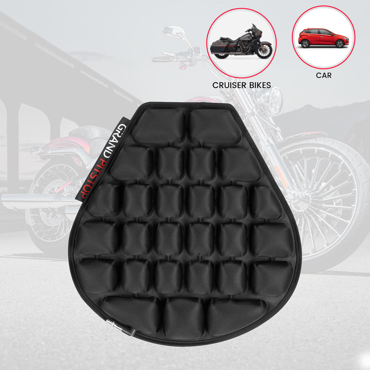 Air Bubble Airseat for Medical, Offices, Home, Motorcycle and Car Lumbar Support - Cruiser