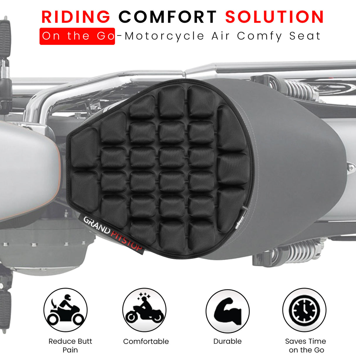 Air Bubble Airseat for Medical, Offices, Home, Motorcycle and Car Lumbar Support - Cruiser