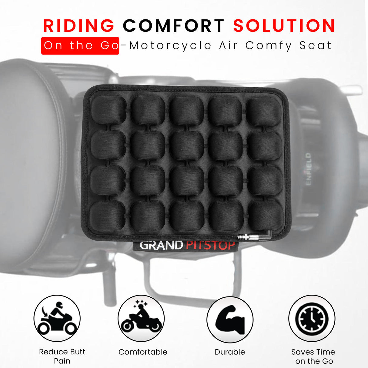 Air Bubble Airseat for Medical, Offices, Home, Motorcycle and Car Lumbar Support - Pillion