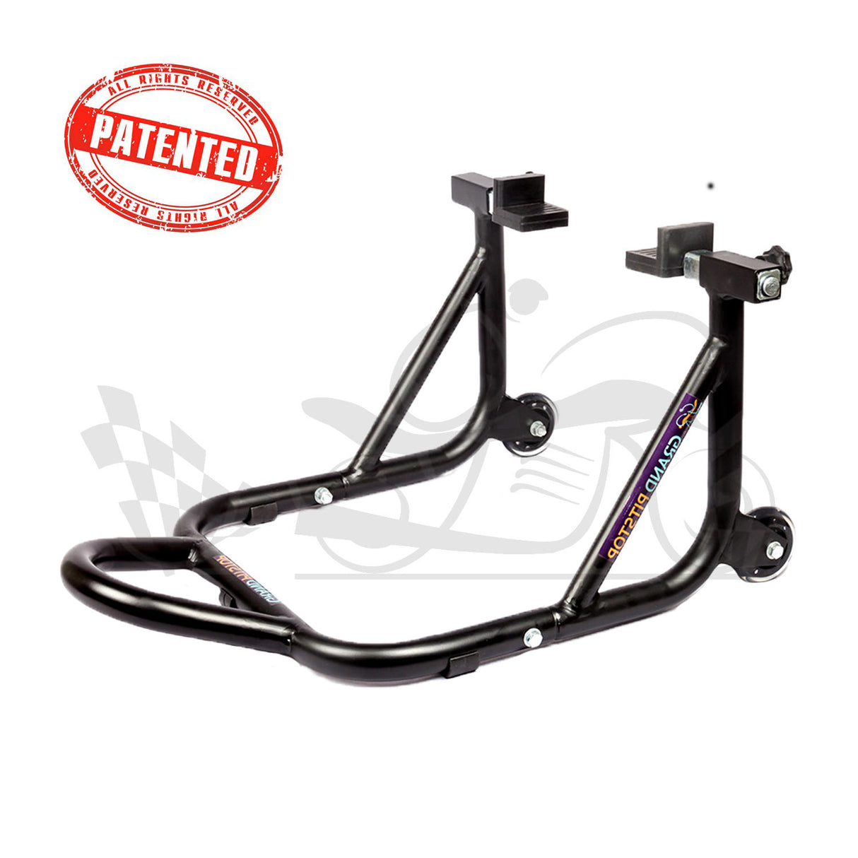 Combo of Chain Cleaning Brush & GR Chain Cleaner-160ml & GR Chain Lube-160ml & Dismantable Paddock Stand-Black