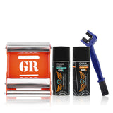 Combo of Chain Cleaning Brush & GR Chain Cleaner-160ml & GR Chain Lube-160ml & Groller Medium