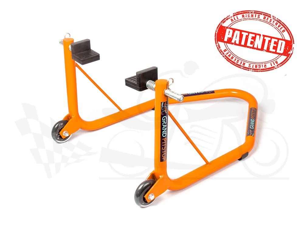Combo of Chain Cleaning Brush & GR Chain Cleaner-500ml & GR Chain Lube-500ml & Non-Dismantable Universal Paddock Stand-Orange