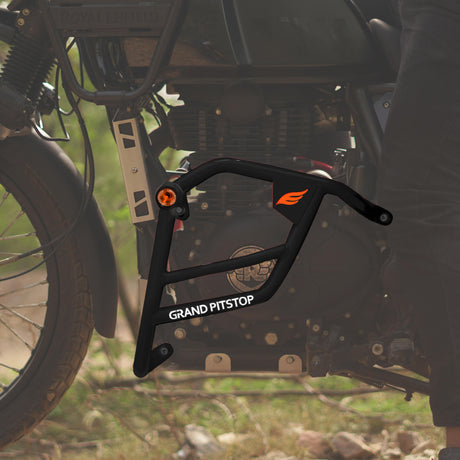 CRASH GUARD (PAIR) - Black for Royal Enfield - SCRAM 411
