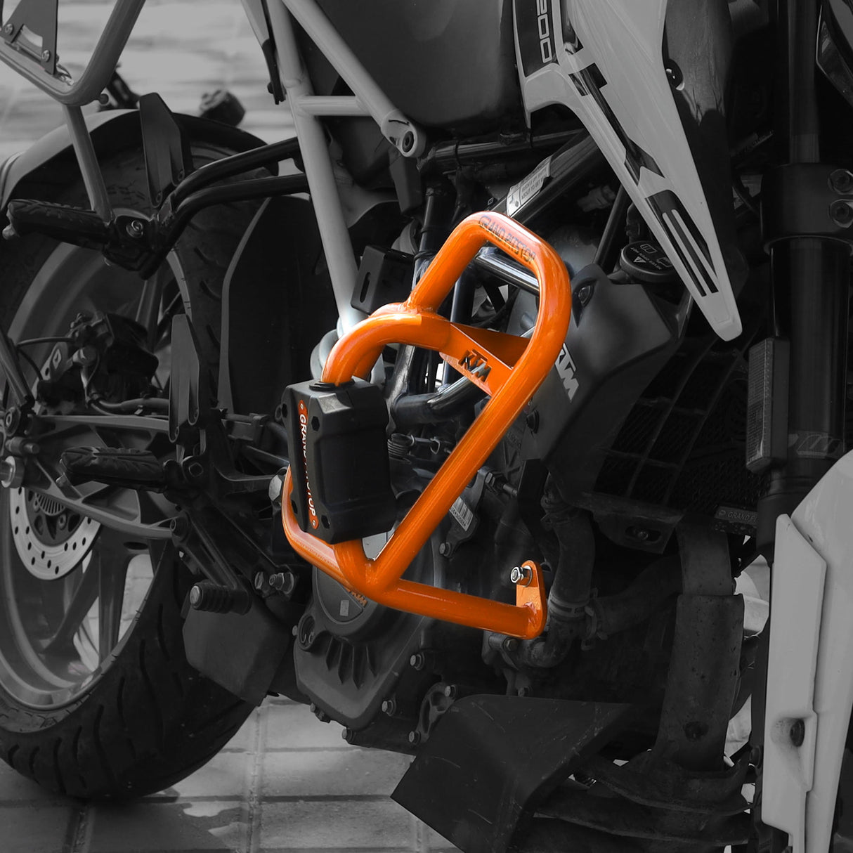 CRASH GUARD (PAIR) - Orange for KTM DUKE 200 Gen 2
