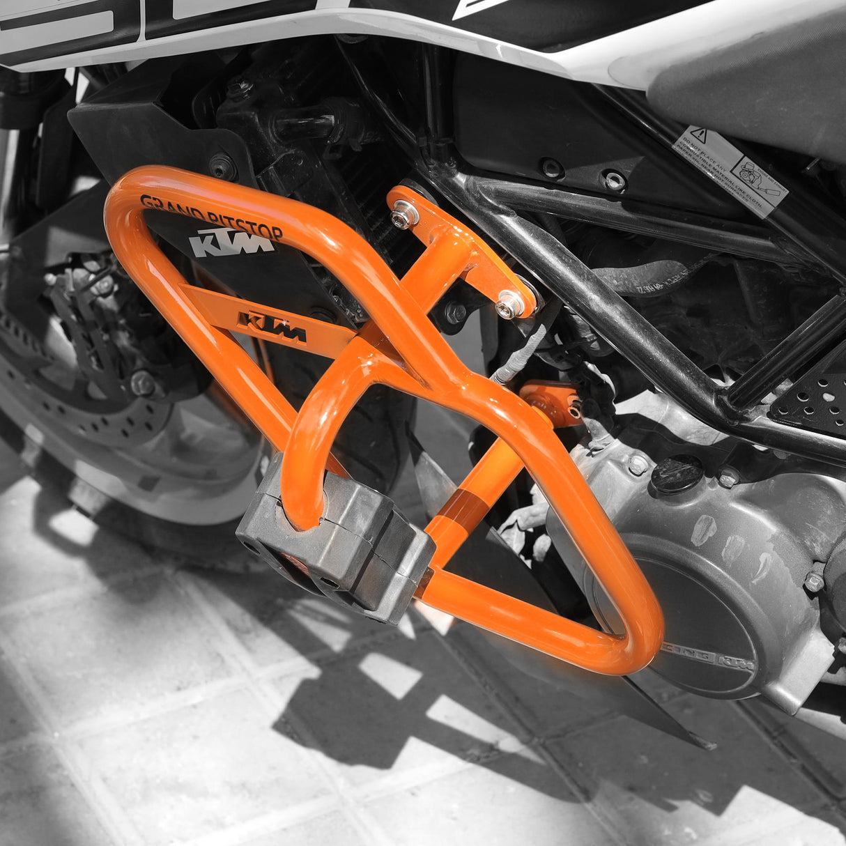 CRASH GUARD (PAIR) - Orange for KTM DUKE 200 Gen 2