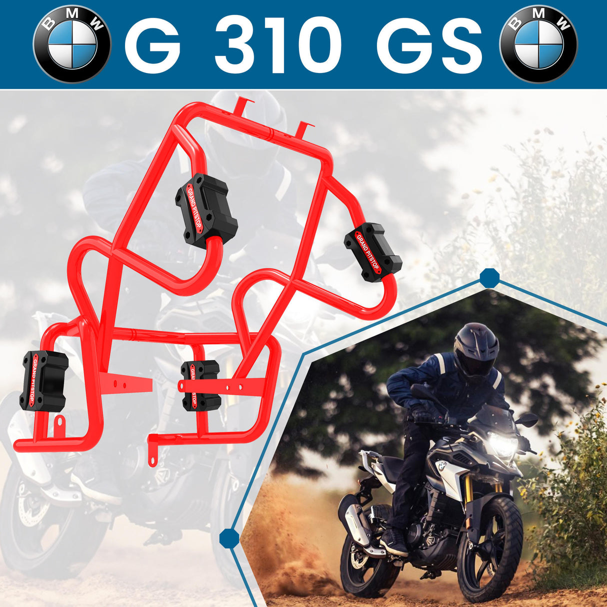 Crash Guard for BMW G310 GS Red