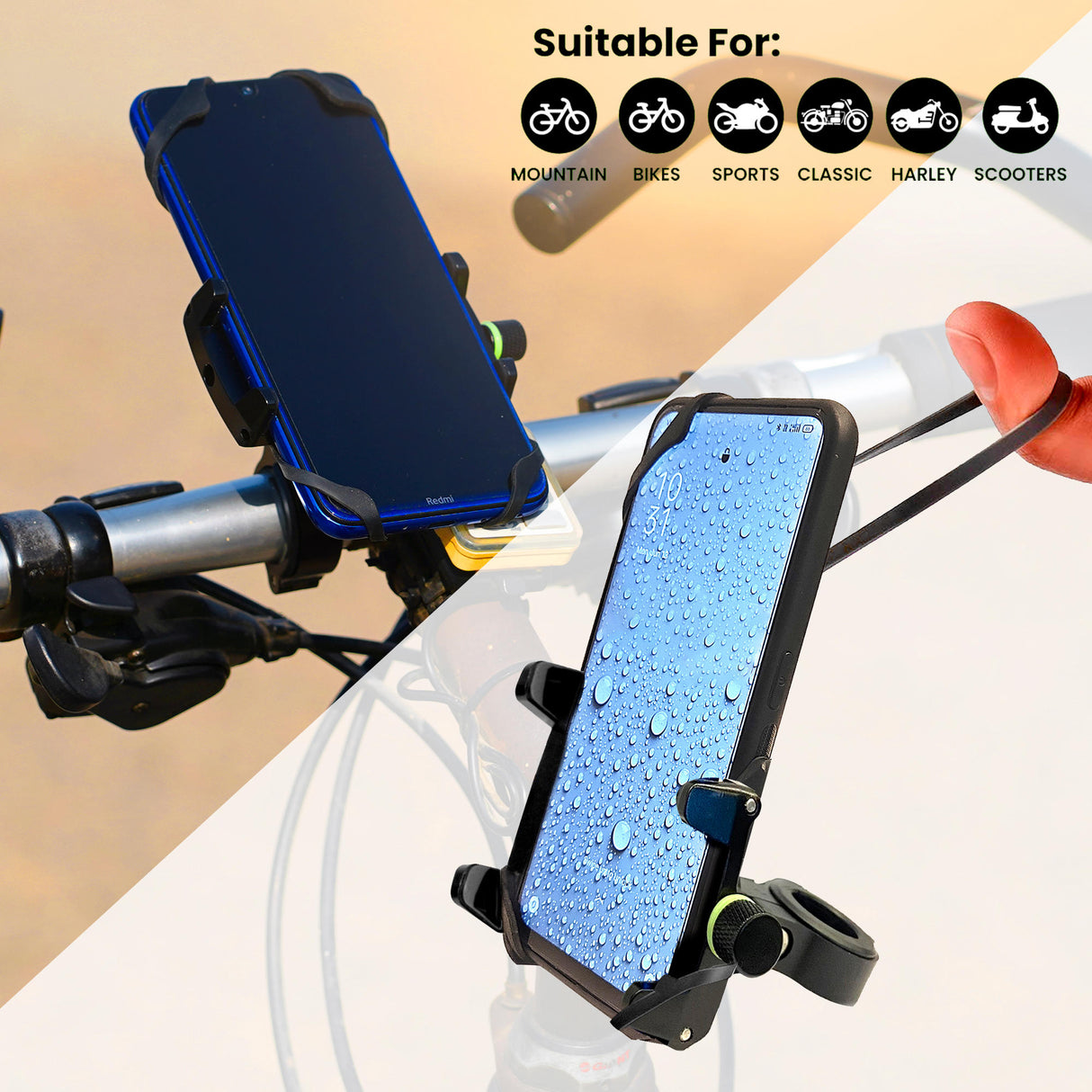 Claw Grip Aluminium Mobile Holder Mount - Black