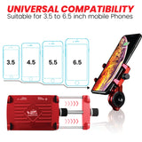 Claw Grip Aluminium Mobile Holder Mount - Red