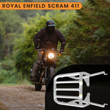 EXTENDED TOP RACK WITHOUT PLATE - Silver for Royal Enfield - SCRAM 411