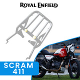 TOP RACK WITH PLATE - Silver for Royal Enfield - SCRAM 411