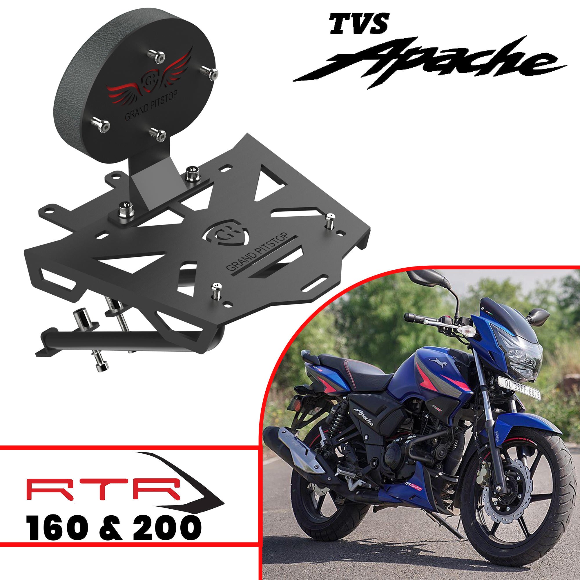 Crash Guard Apache 200 4v Accessories Tvs Apache 200 Accessories