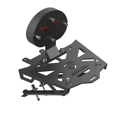 Extended Top Rack with Plate for TVS Apache 160 and 200 - Black