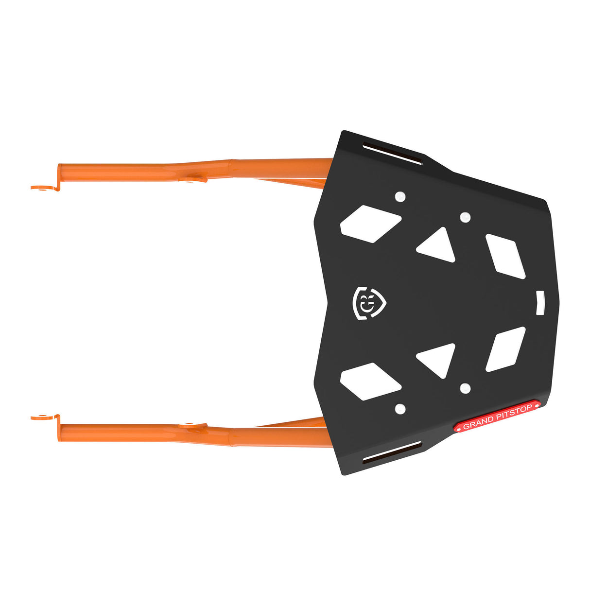 Extended Top Rack with Plate for KTM DUKE 390/250 Gen 3 - Black/Orange