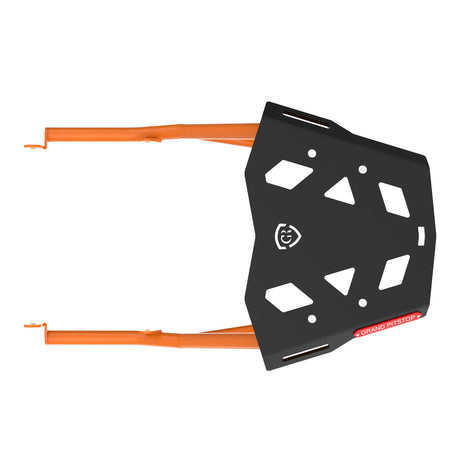 Extended Top Rack with Plate for KTM DUKE 390/250 Gen 3 - Black/Orange